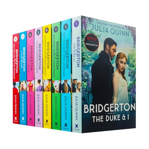 Bridgerton Family Book Series Complete Books 1 - 8 Collection Set by Julia Quinn NETFLIX