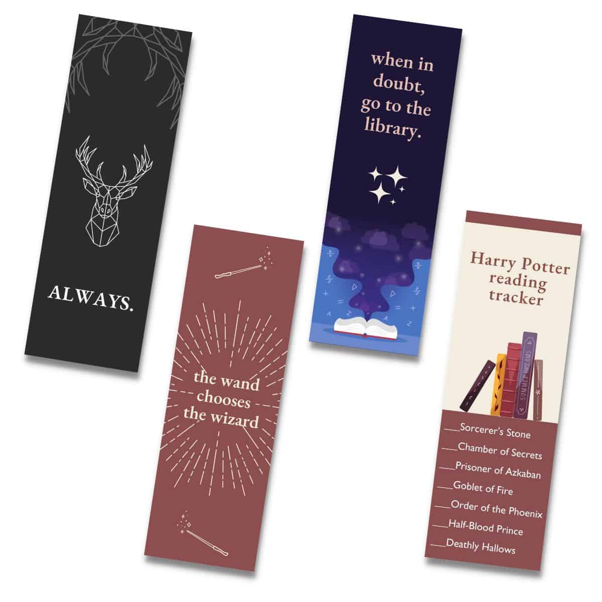 harry potter bookmarks printable.