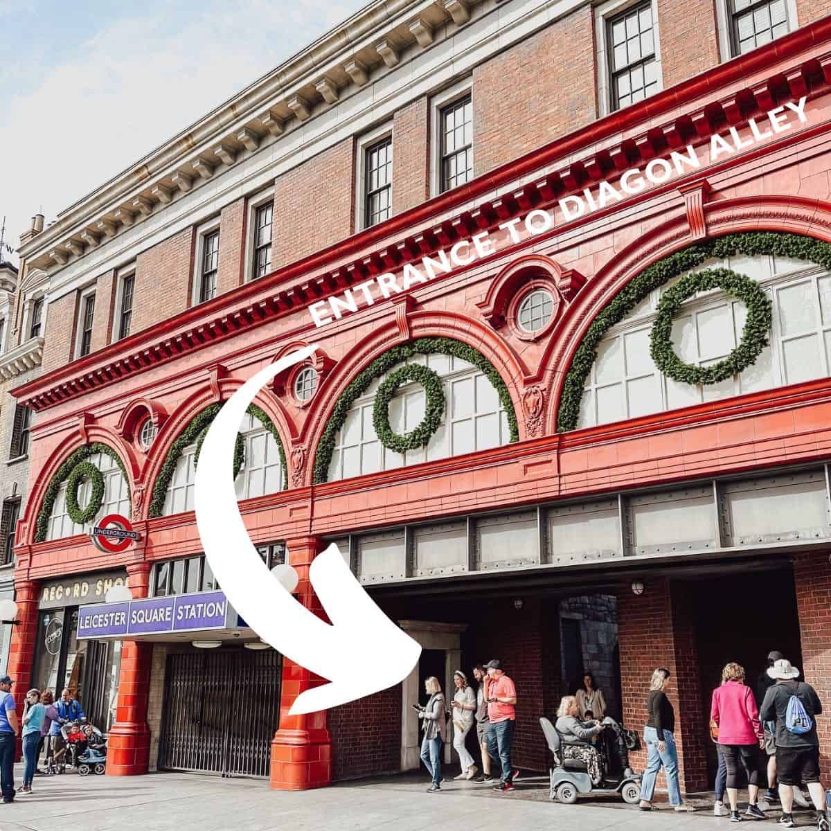 entrance to diagon alley at the wizarding world of harry potter in Orlando florida