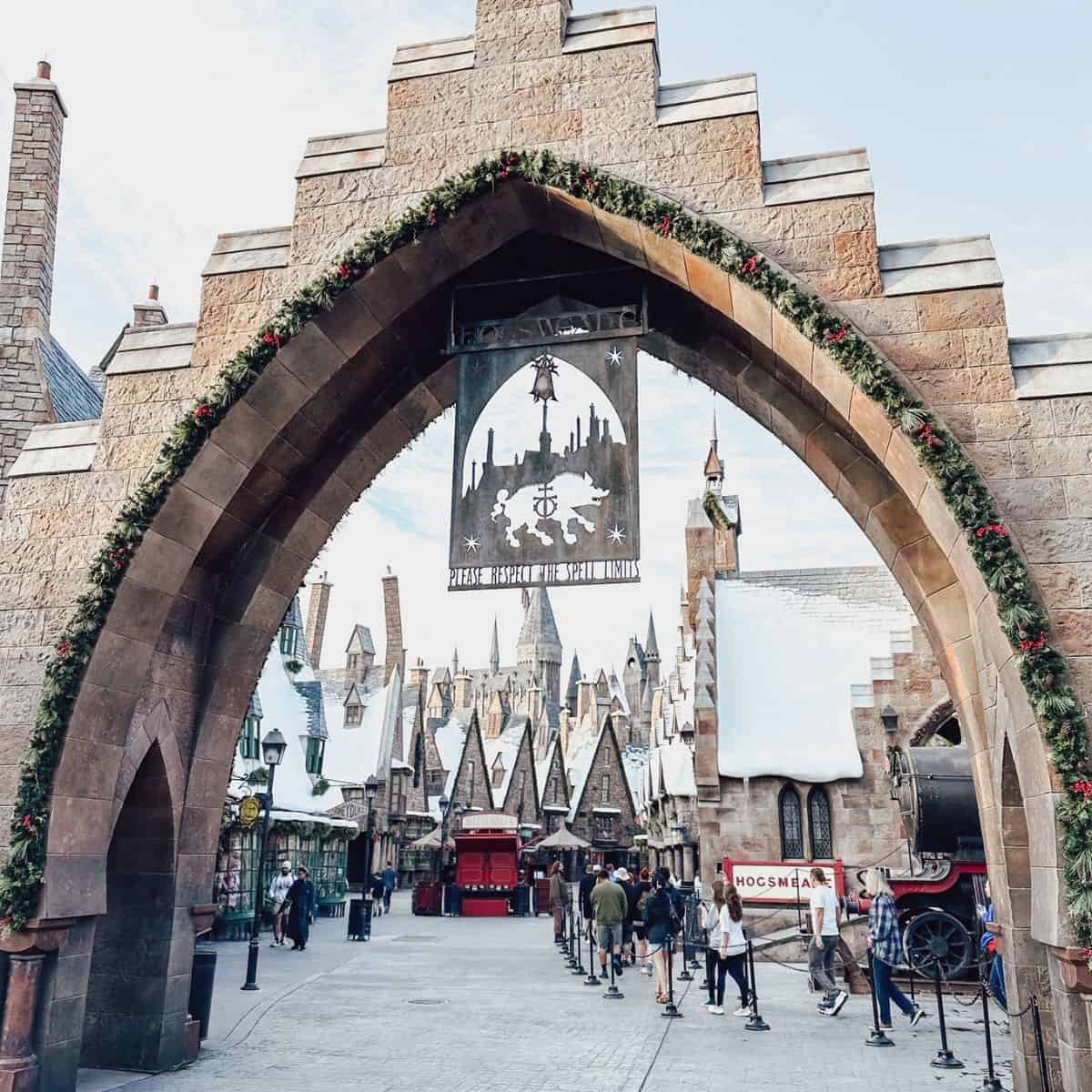 hogsmeade at the wizarding world of harry potter in Orlando florida