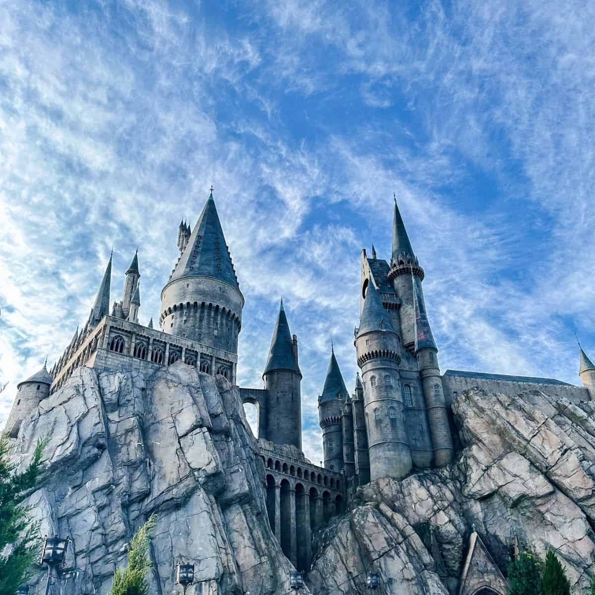 hogwarts castle at the wizarding world of harry potter in Orlando florida.