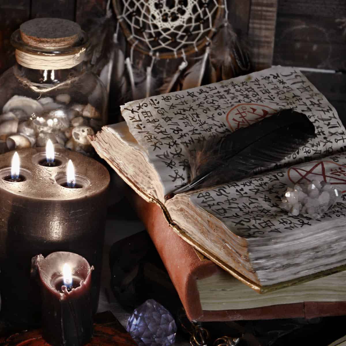 witch books and accessories.