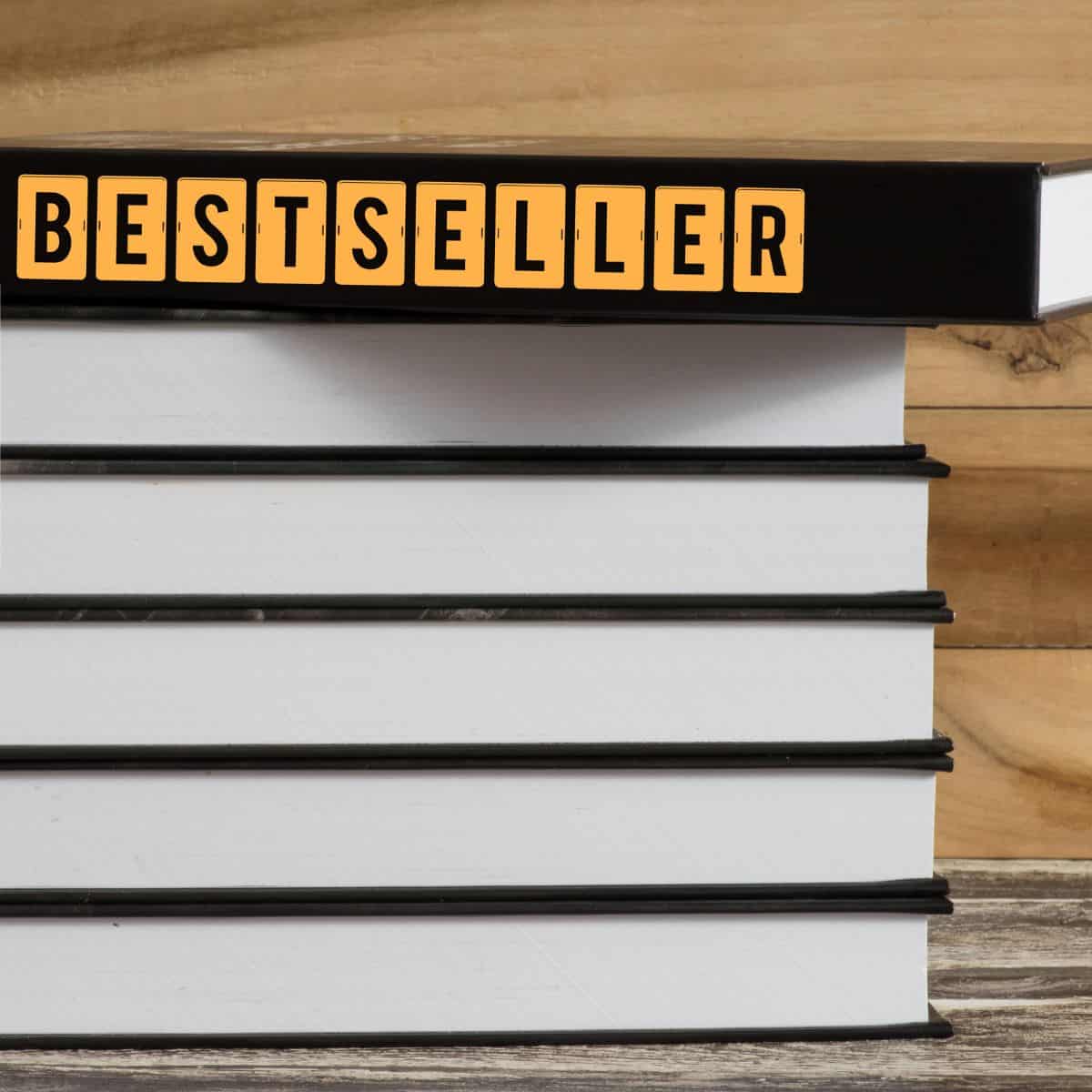 bookstack labeled bestseller.