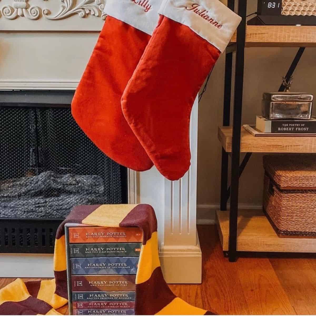 harry potter boxed set with scarf and stockings.