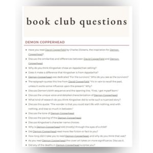 demon copperhead book club questions printable pdf.