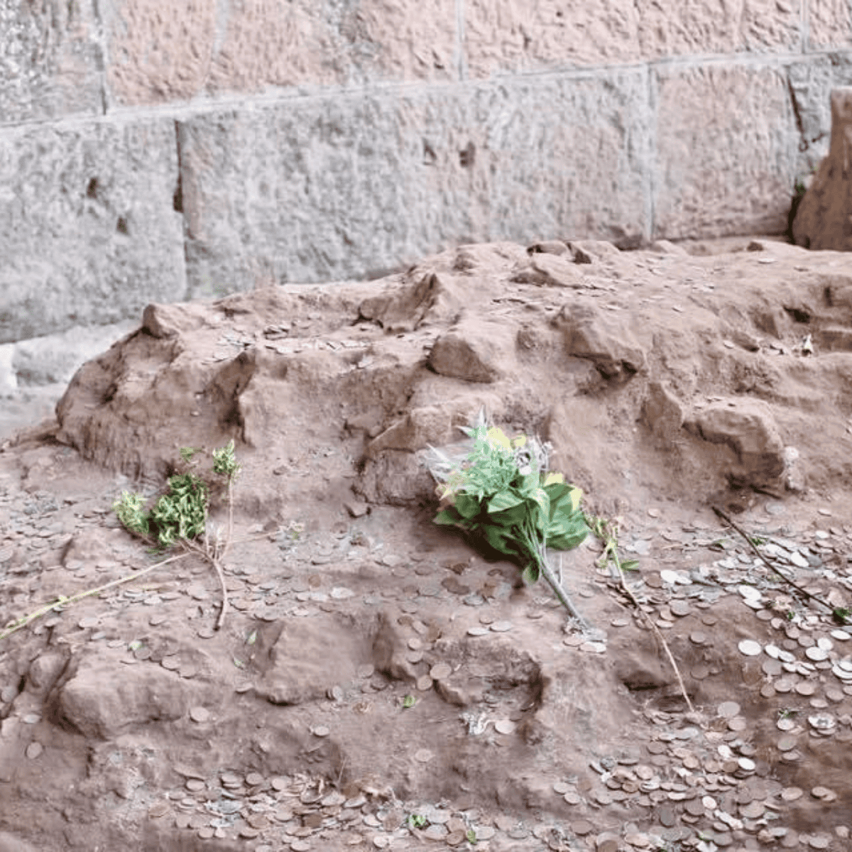 site of julius caesar's cremation in rome, italy.