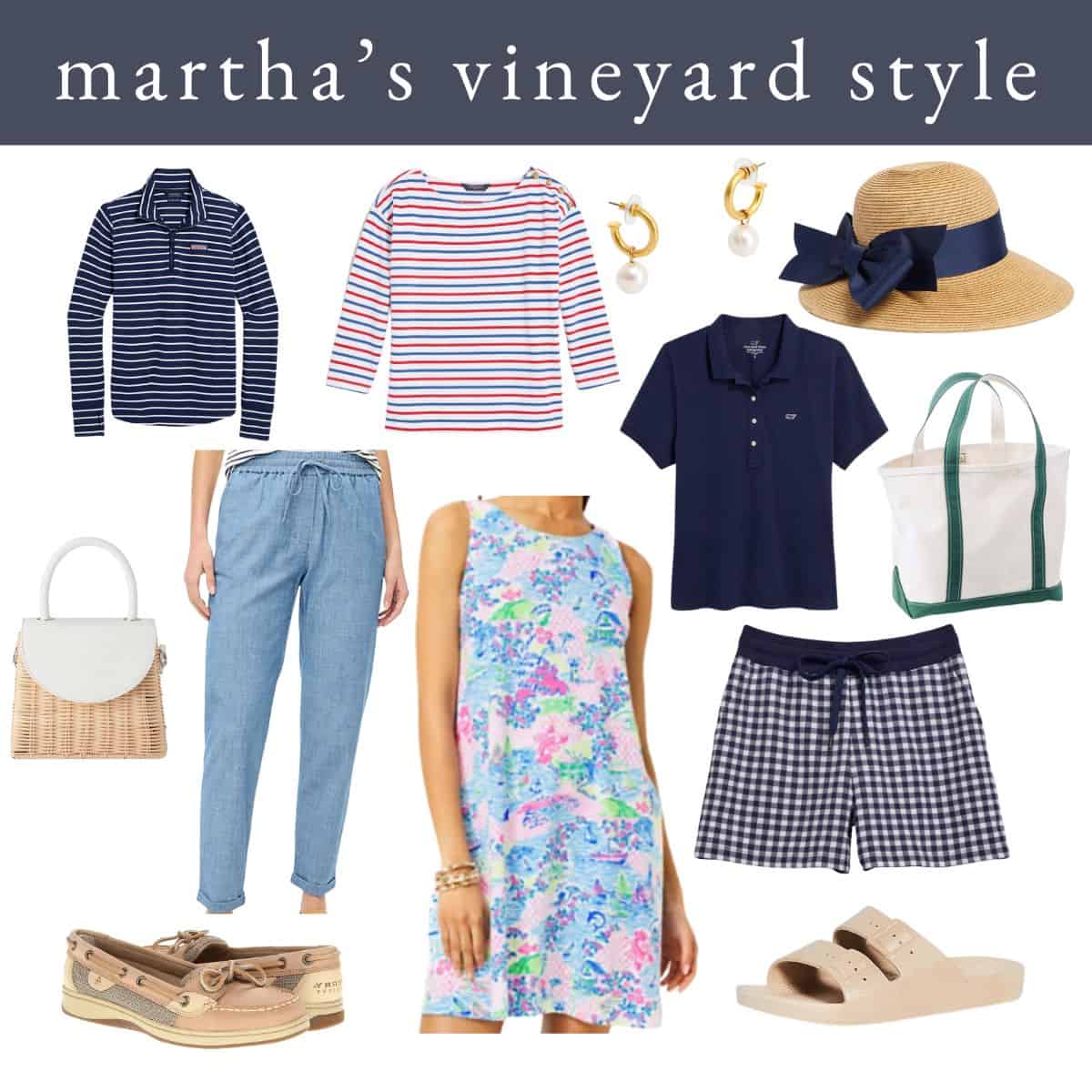 martha's vineyard style collage.