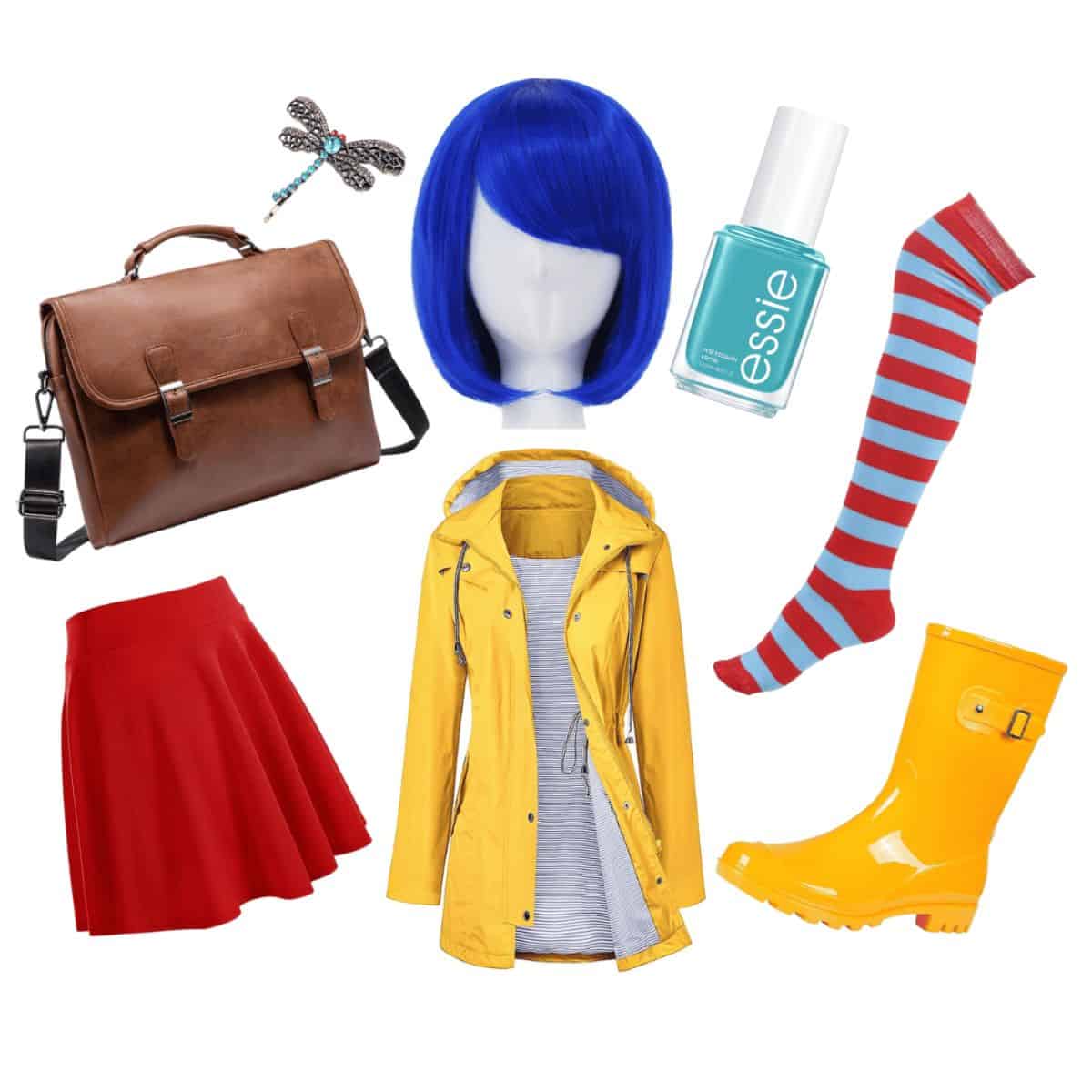 collage of coraline costume ideas.