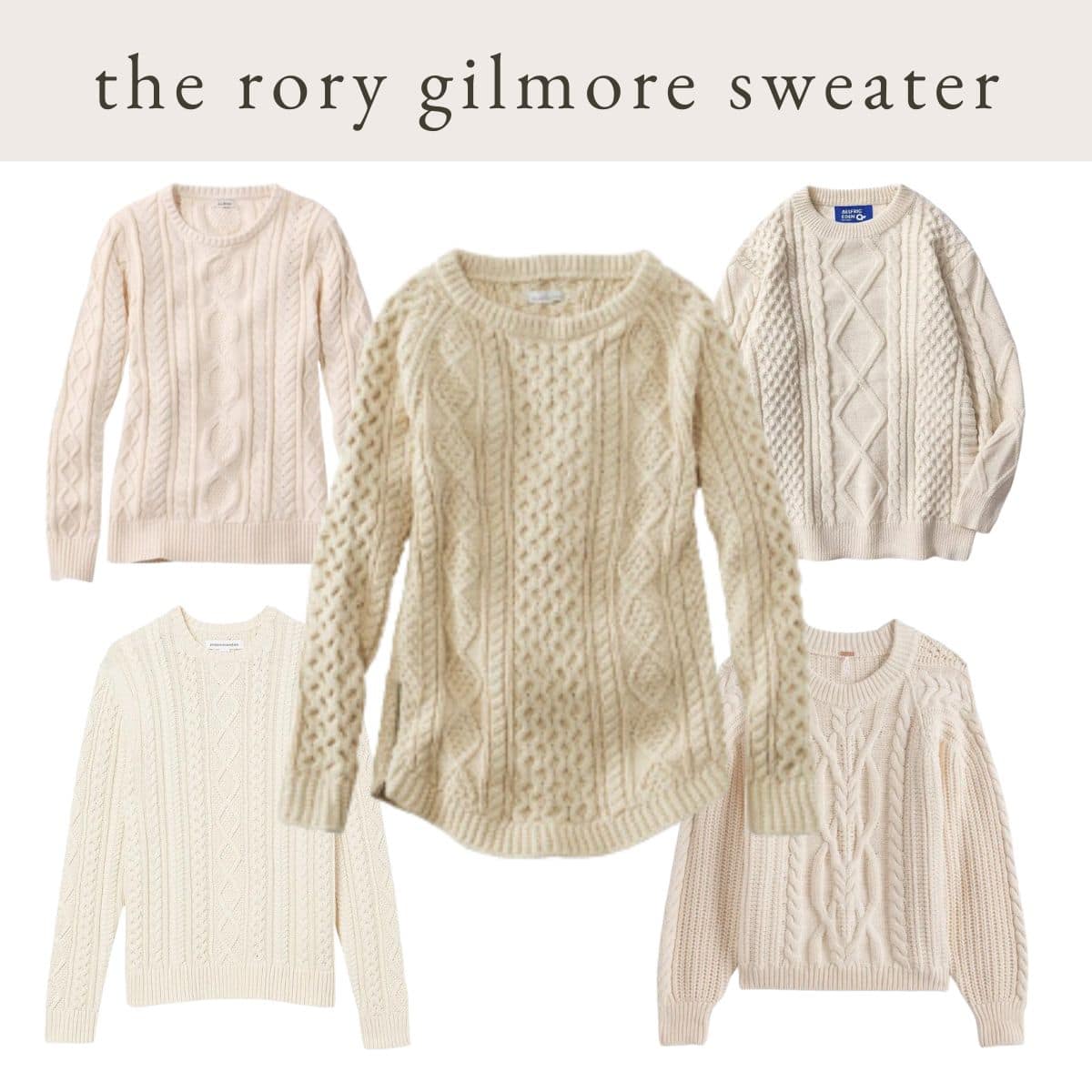 the rory gilmore sweater.