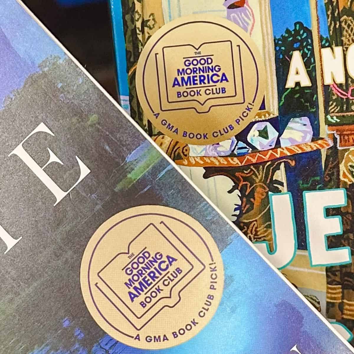 gma book club logos on books.