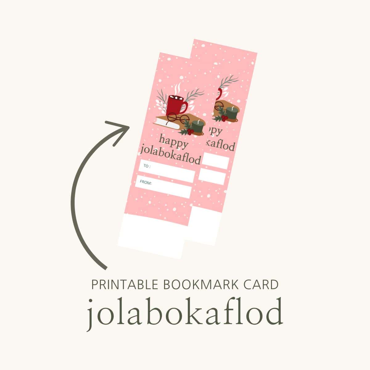 printable bookmark card: jolabokaflod.